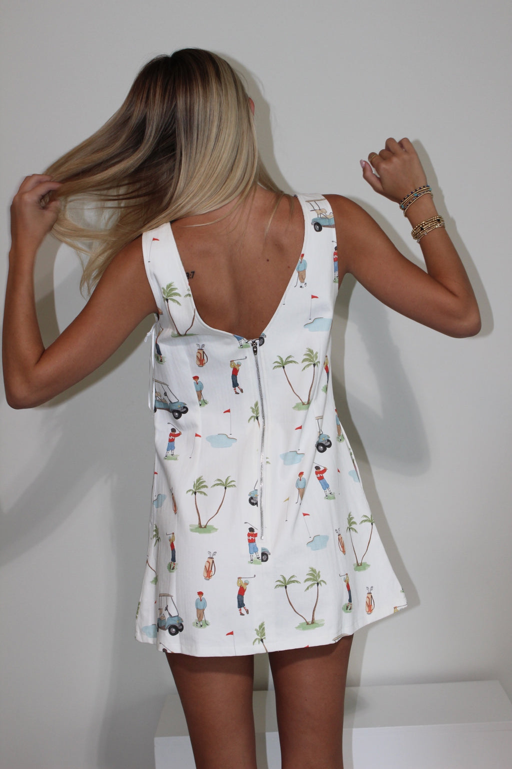 Golf Print Mini Dress