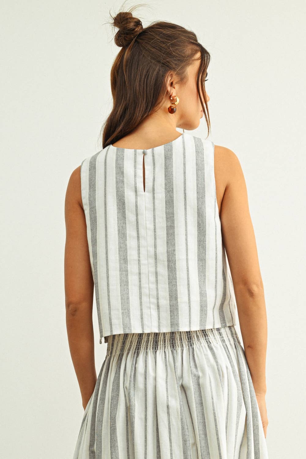 Striped Cropped Tank