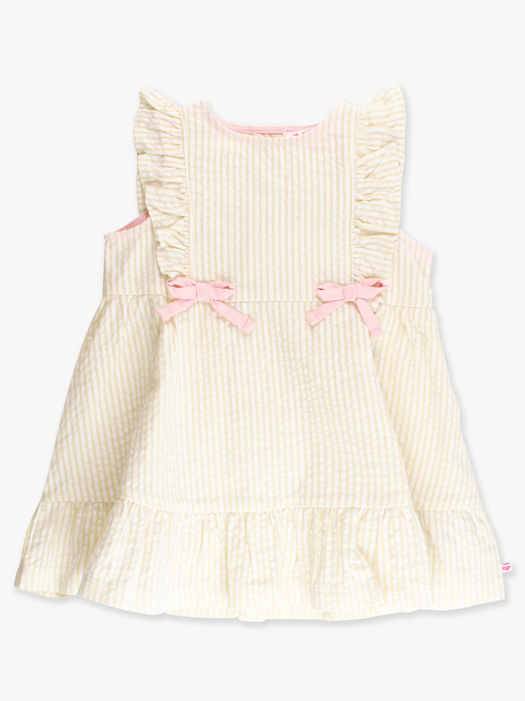 Banana Seersucker Bow Dress