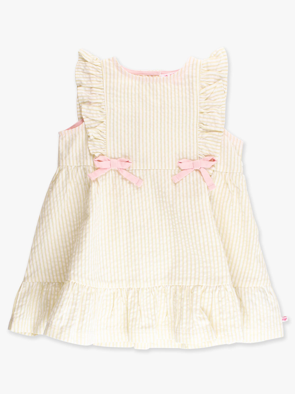 Banana Seersucker Bow Dress
