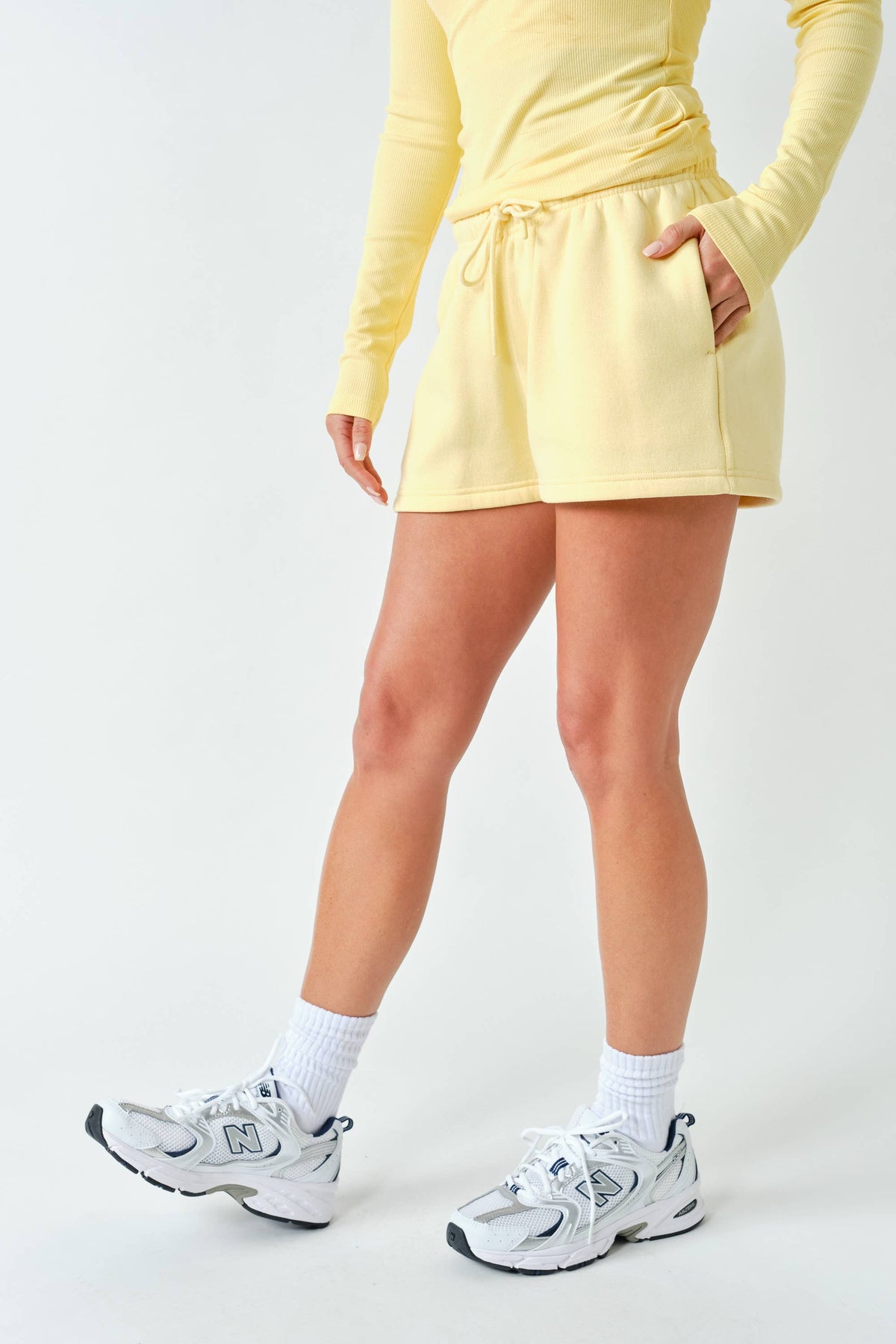 Cotton Blend Sweat Shorts
