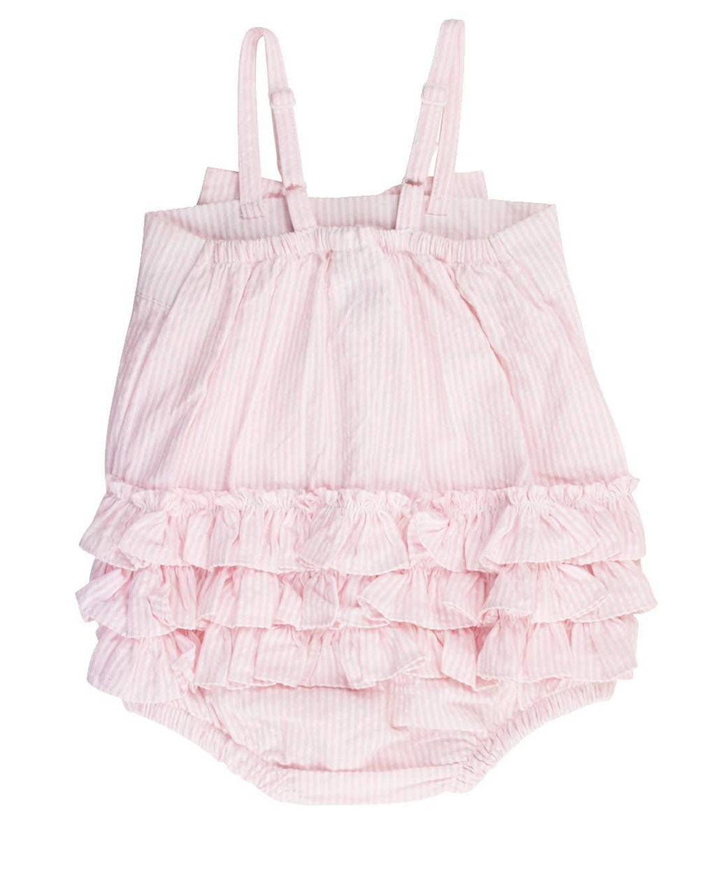 Pink Seersucker Bubble Romper