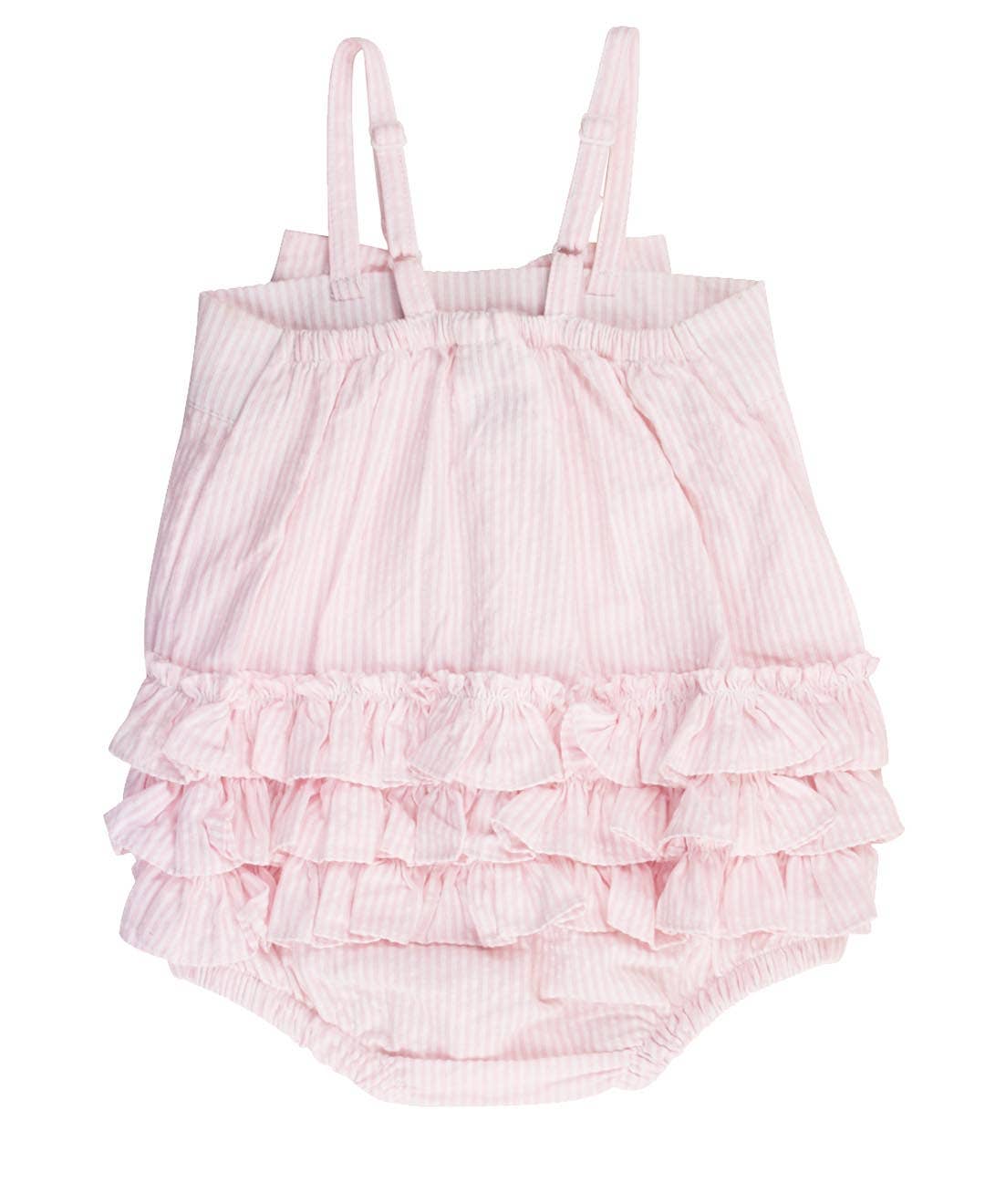Pink Seersucker Bubble Romper