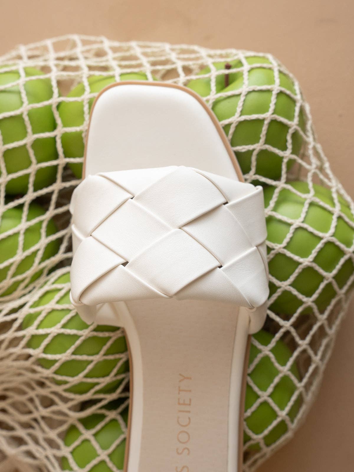 The Darla White Woven Sandal