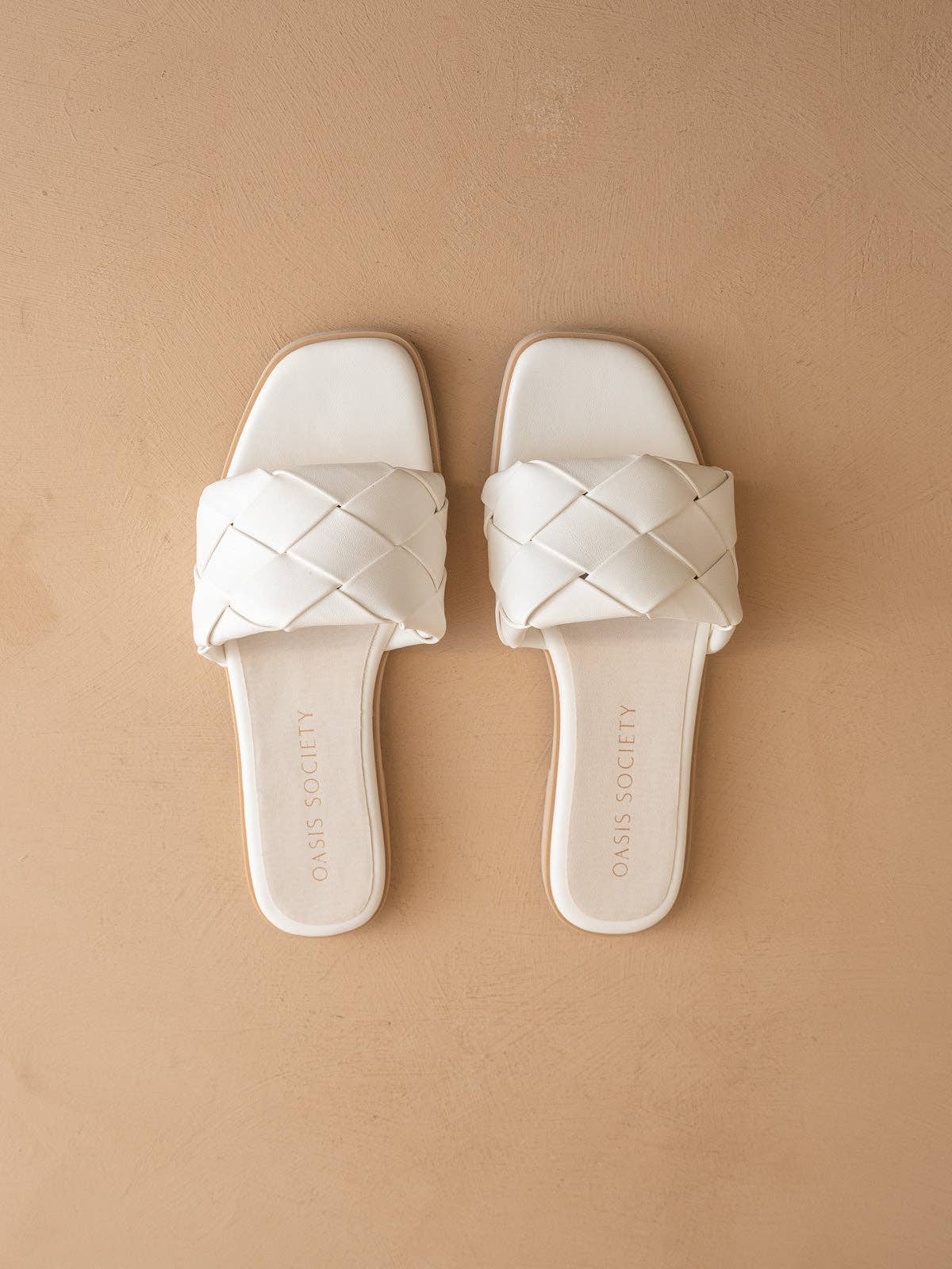 The Darla White Woven Sandal