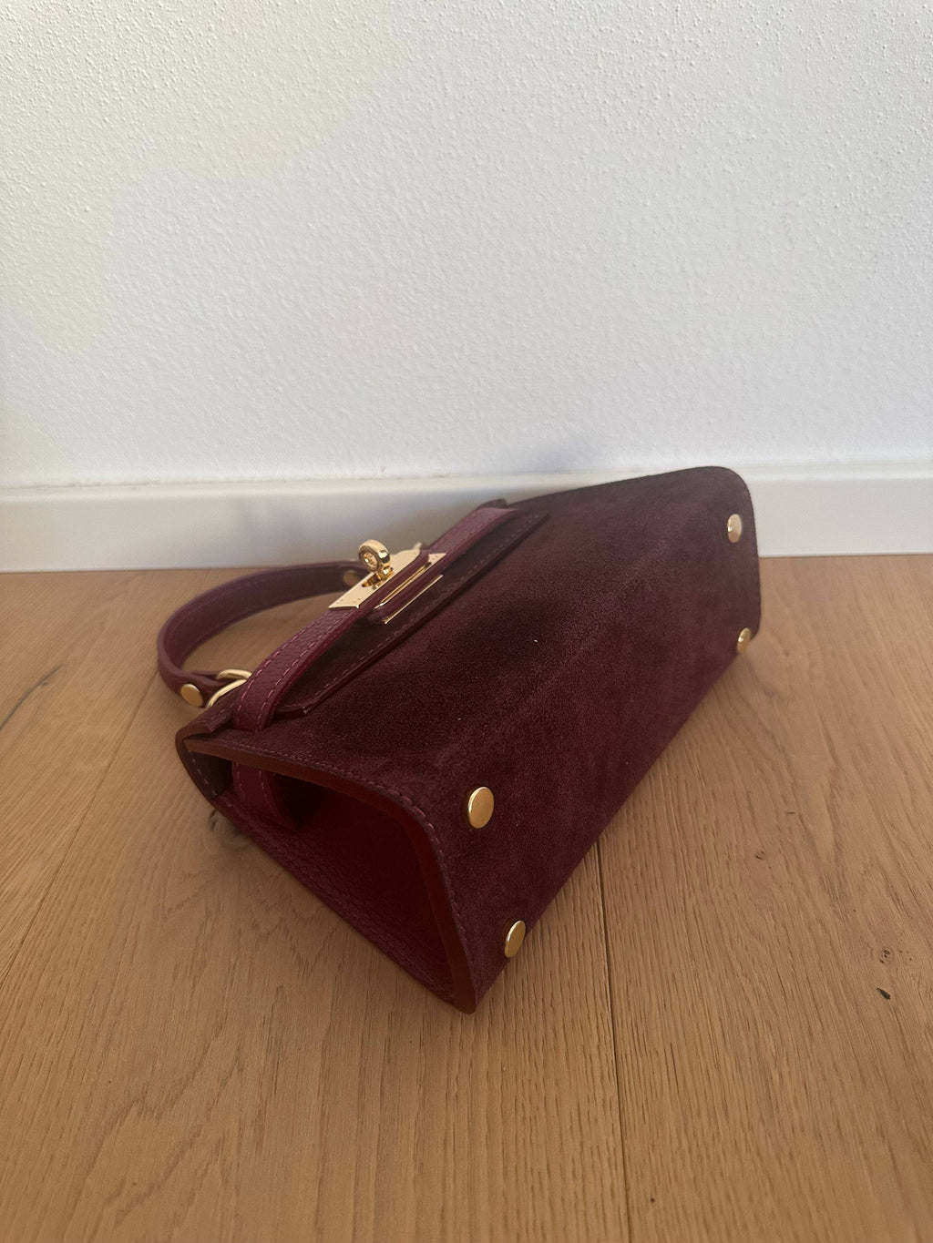 Mini K Suede Bag - Beige