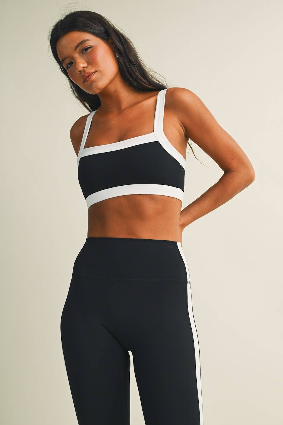 Contrast Block Sports Bra