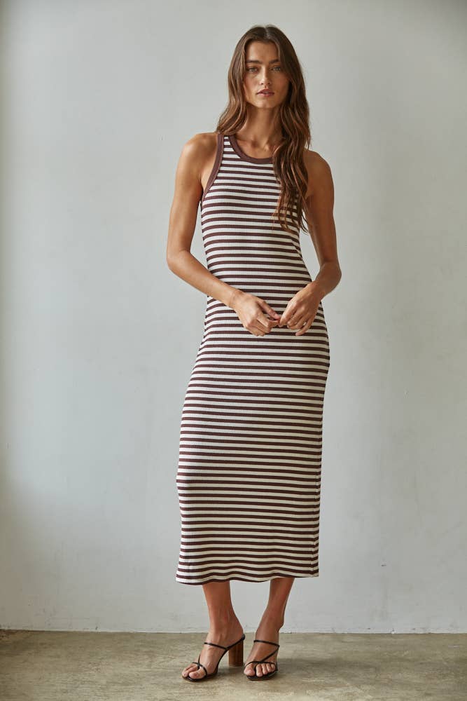 Ribbed Sleeveless Midi