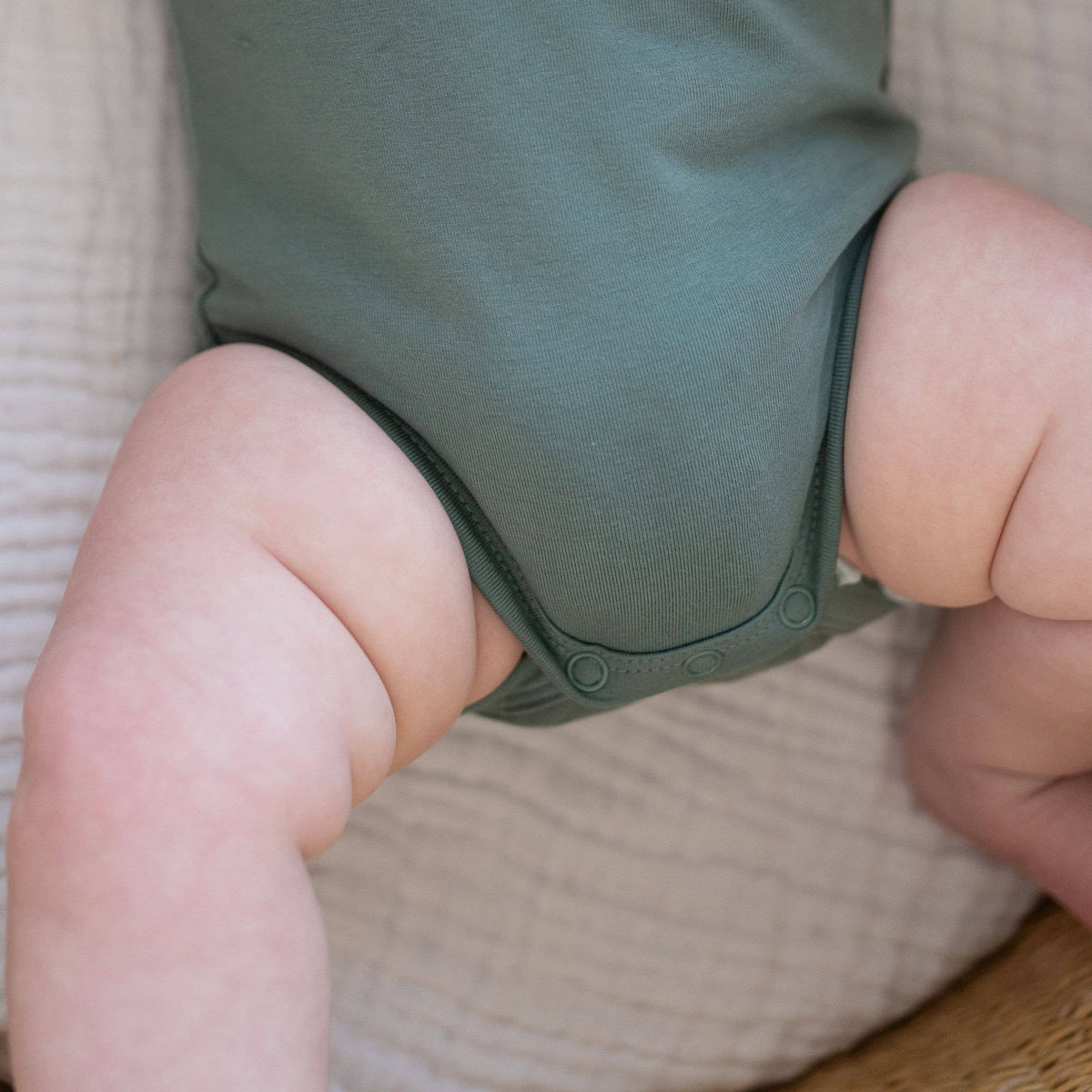 Cotton Onesie – Basil Green