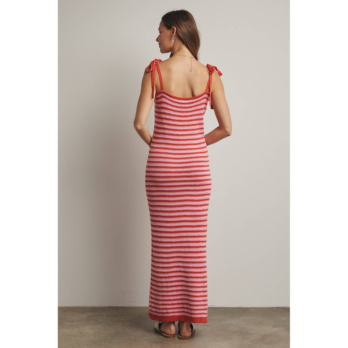 Striped Knit Maxi Dress