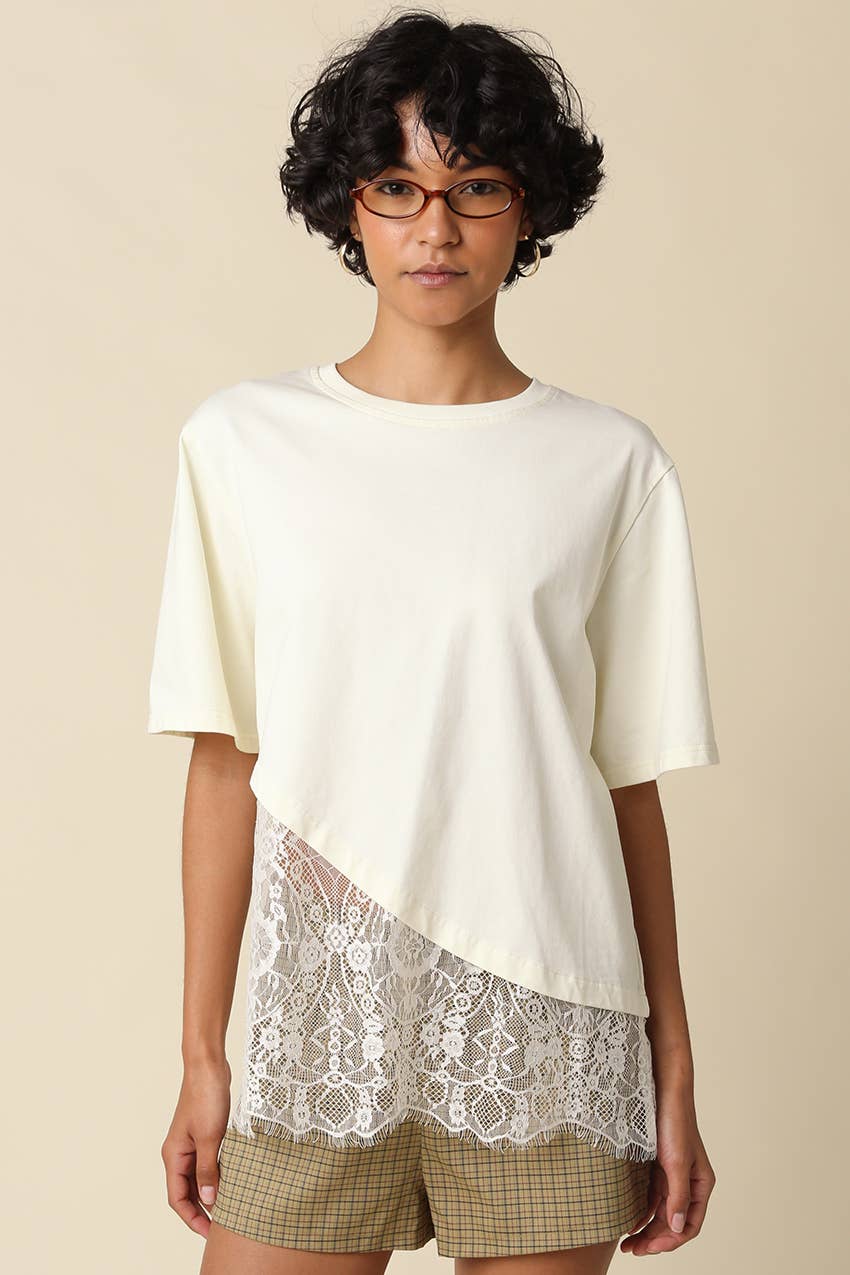 Camila Lace Hem Tee