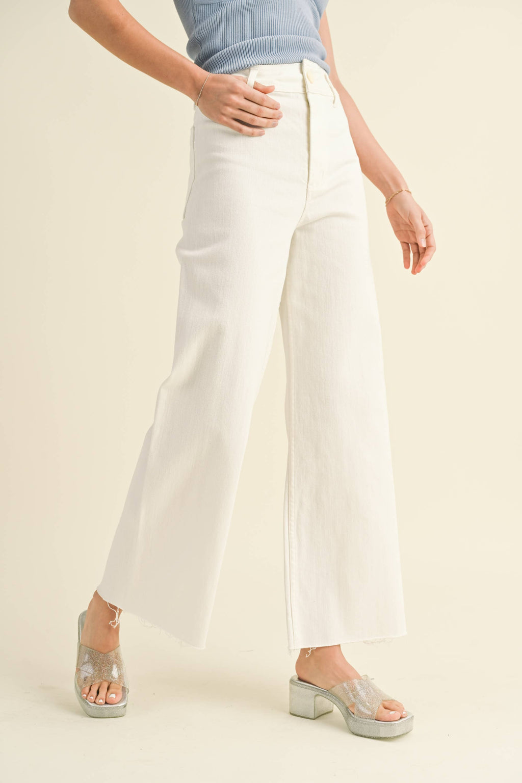 Wide Leg Denim Pants
