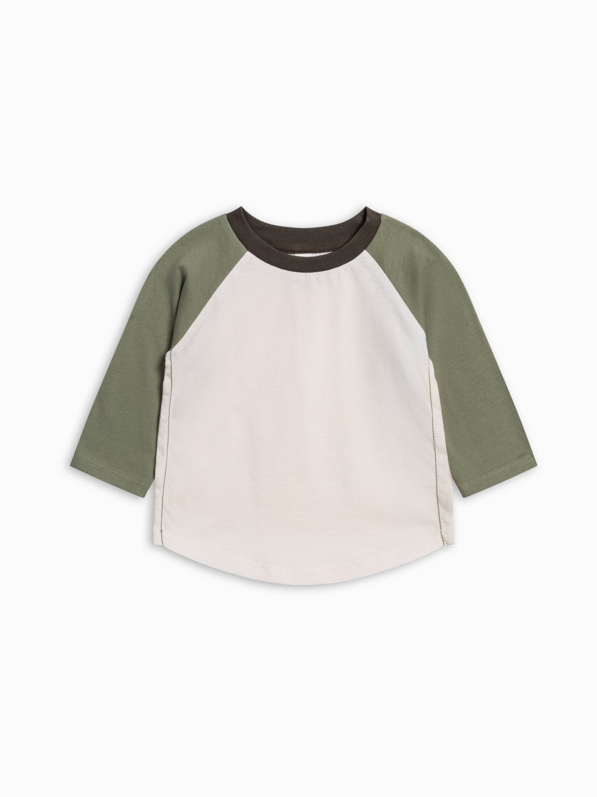 Louie Baseball Tee - Ivory/Fern