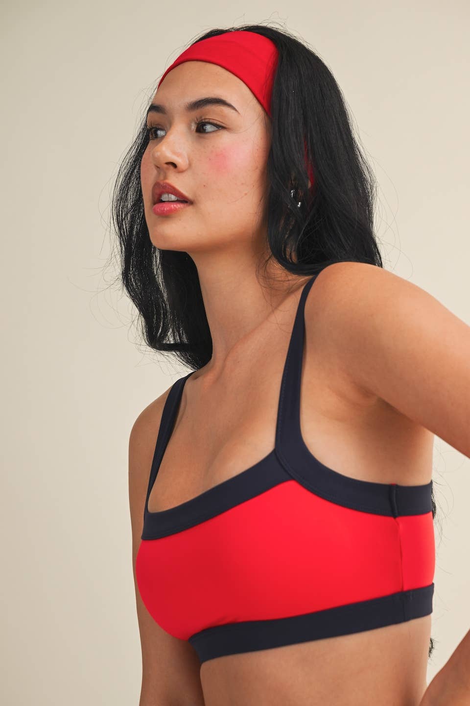 Contrast Block Sports Bra