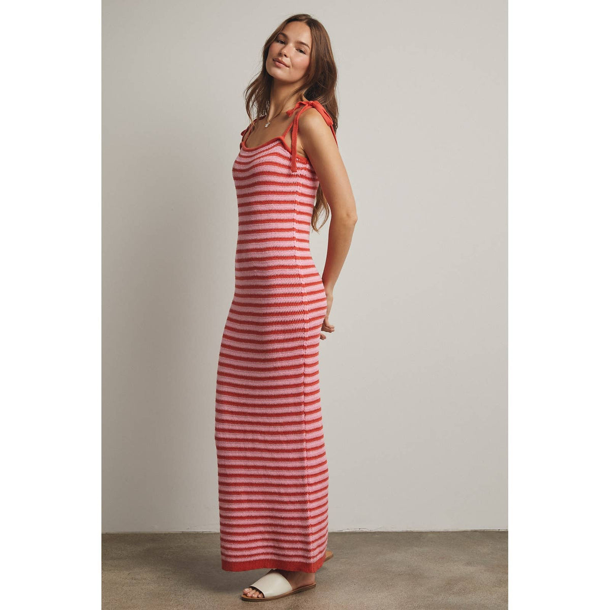 Striped Knit Maxi Dress