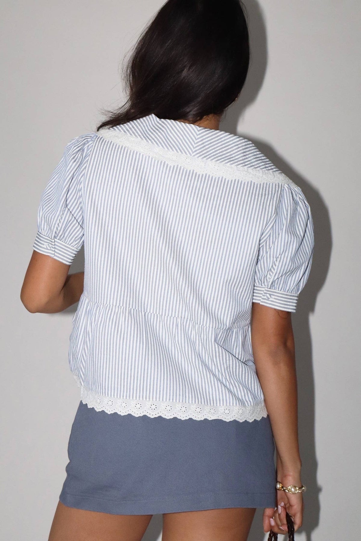 Striped Lace Blouse
