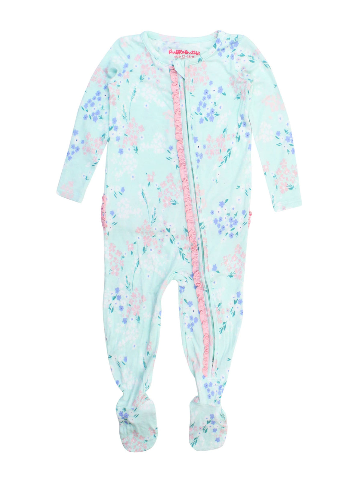 Mint Meadow Footed Onesie