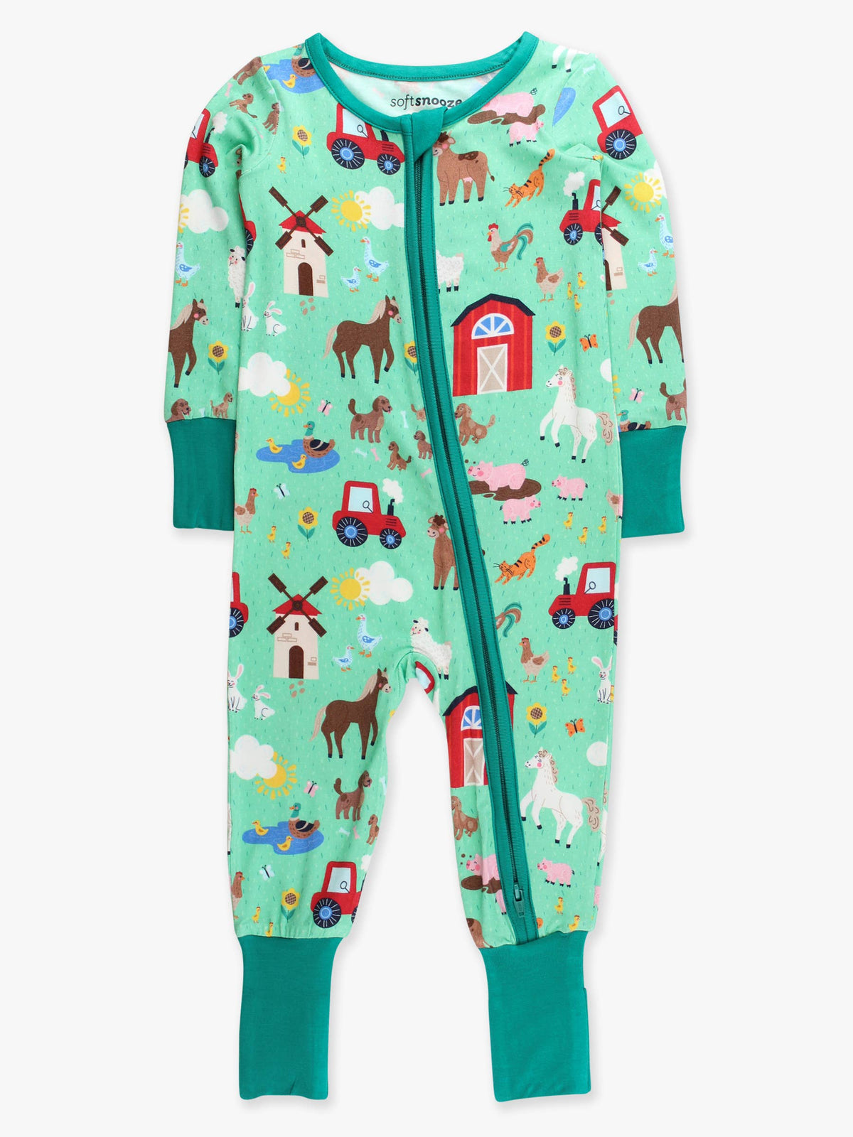 Farm Friends Footed Onesie