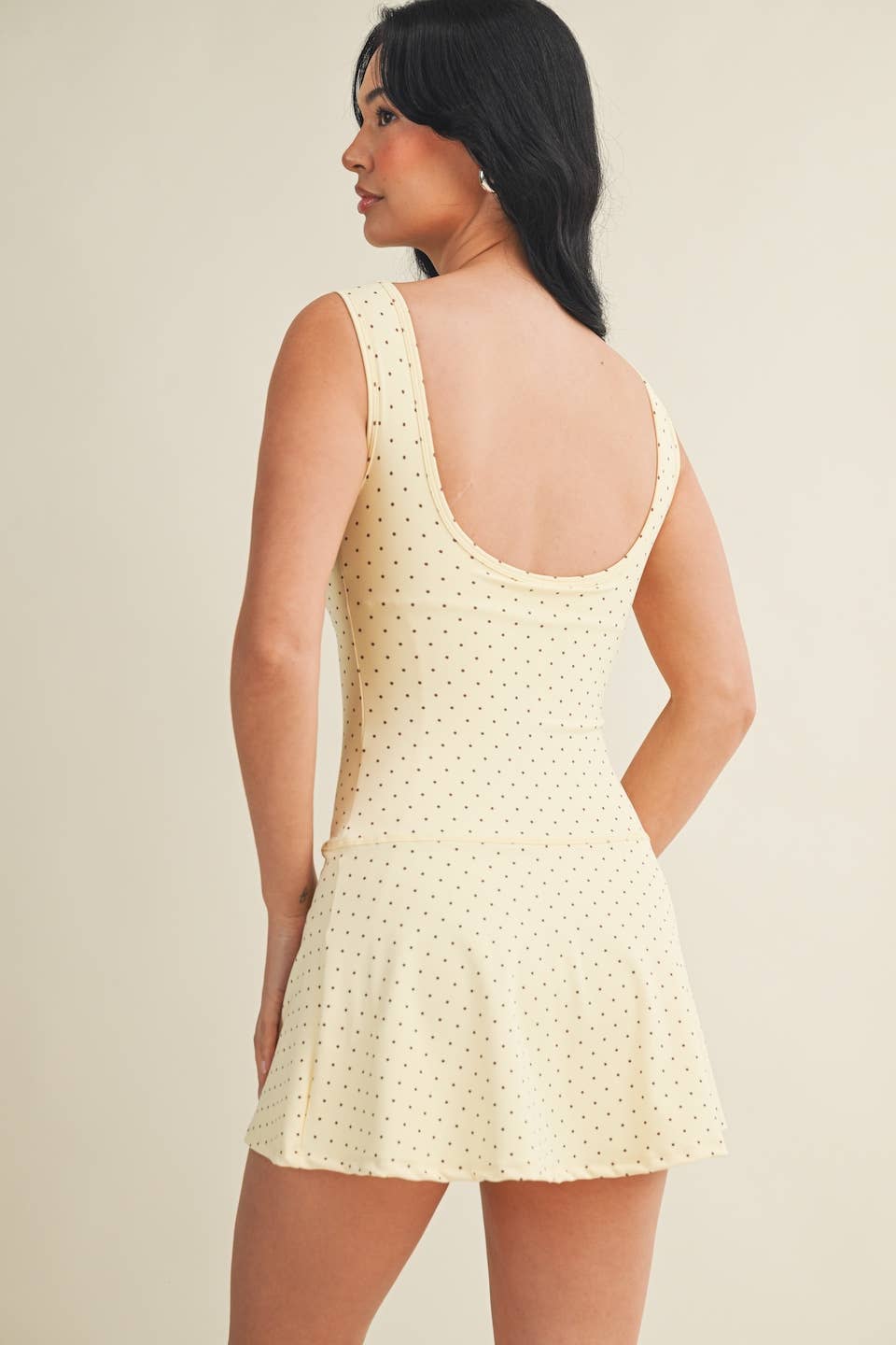 Polka Dot Print Active Mini Dress
