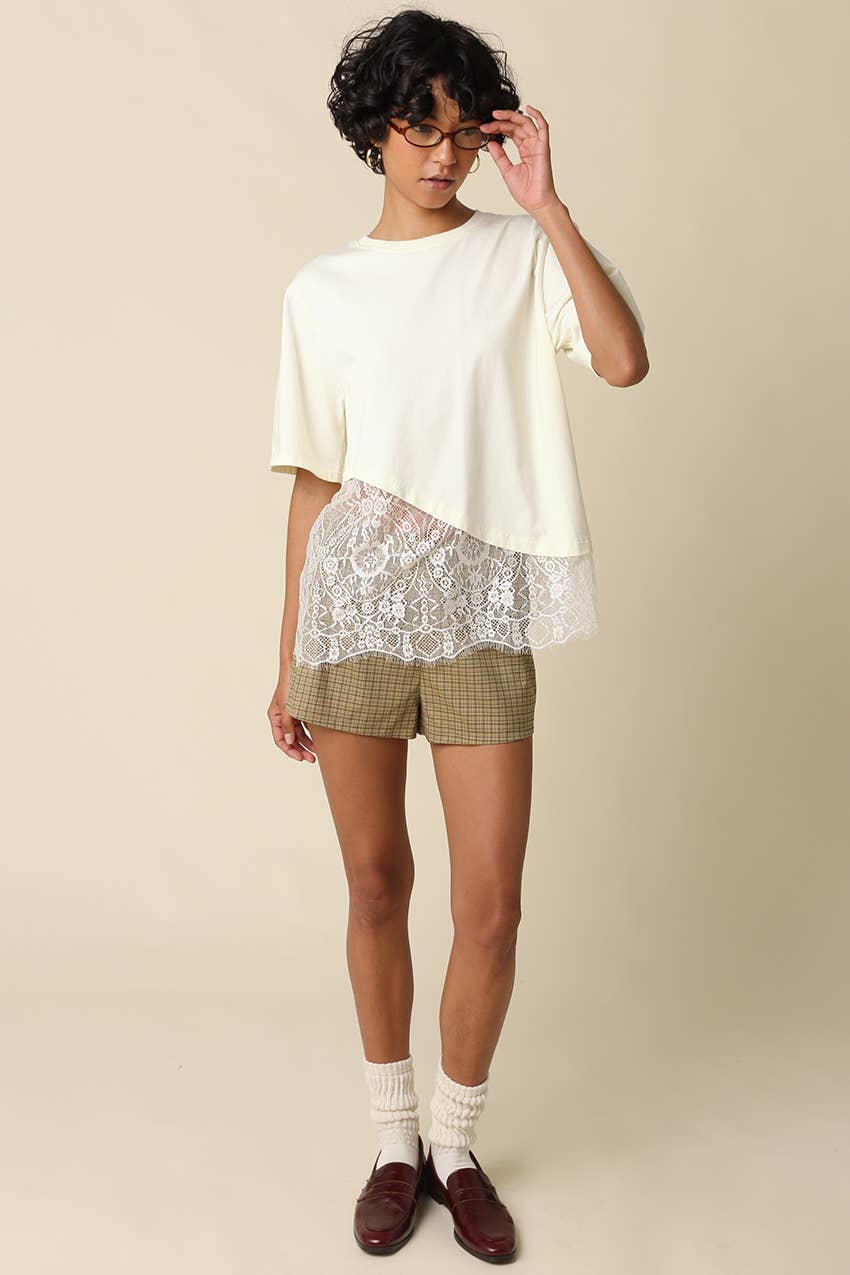 Camila Lace Hem Tee