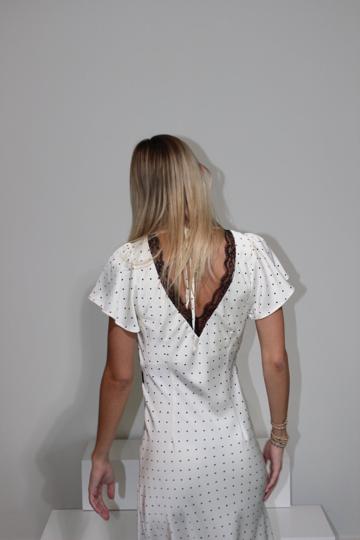 Effie Lace Trim Midi Dress