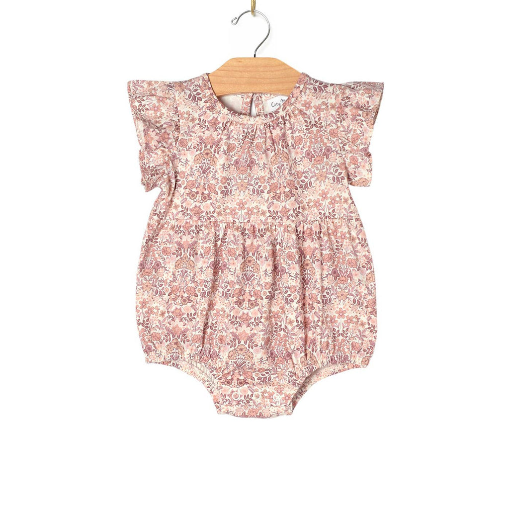 Flutter Sleeve Romper - Spring Bouquet
