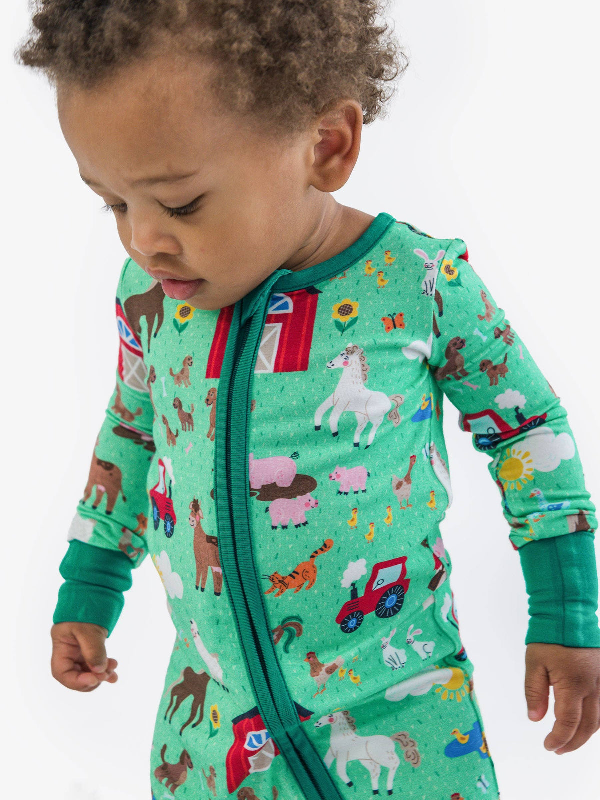 Farm Friends Footed Onesie