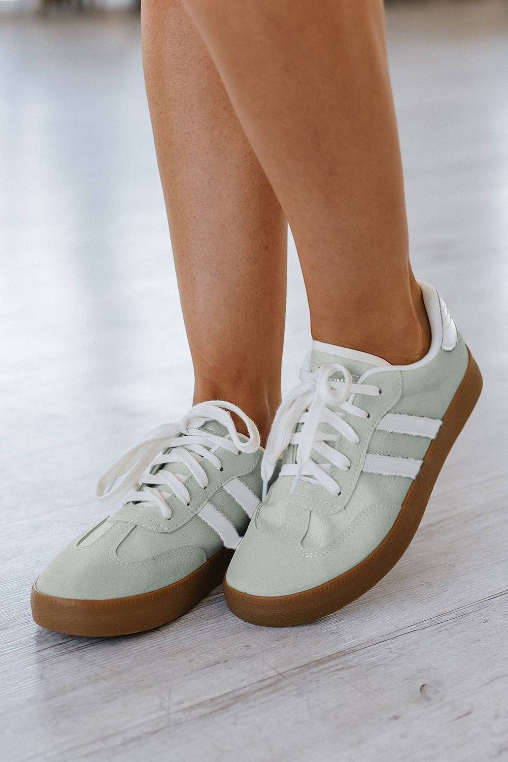 Striped Flat Sneakers