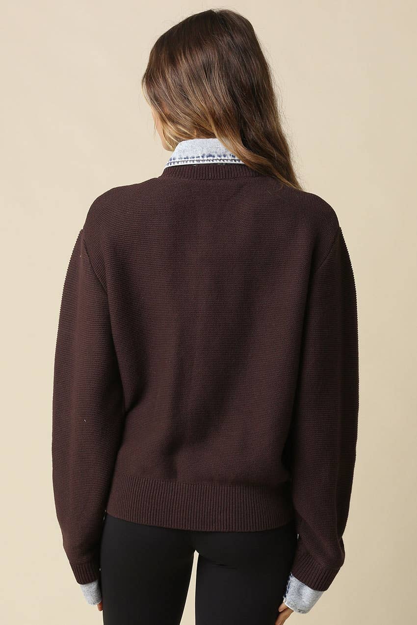 Dana Layered Knit Cardigan