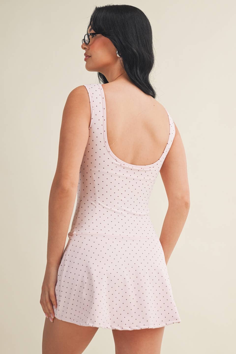 Polka Dot Print Active Mini Dress