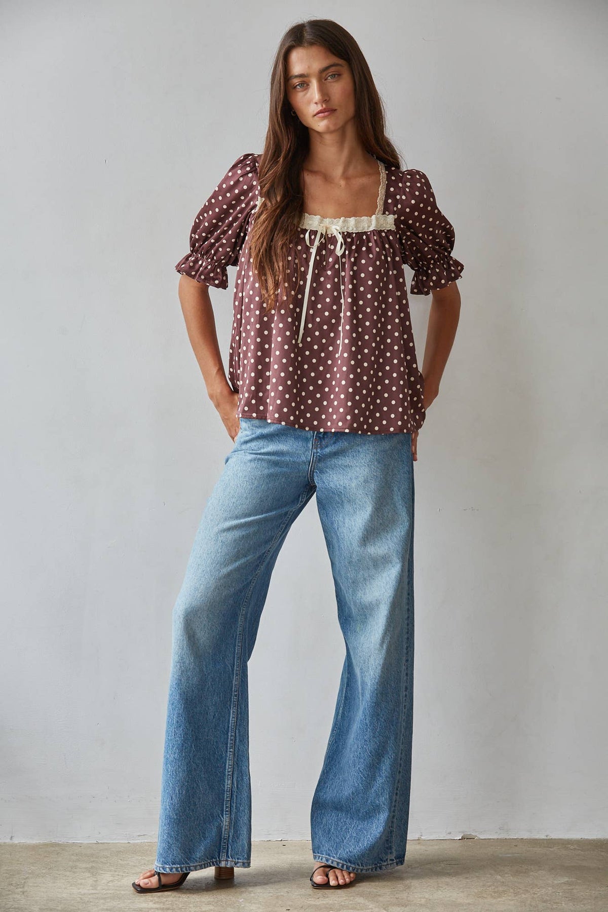 Paisley Puff Sleeve Top
