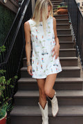 Golf Print Mini Dress