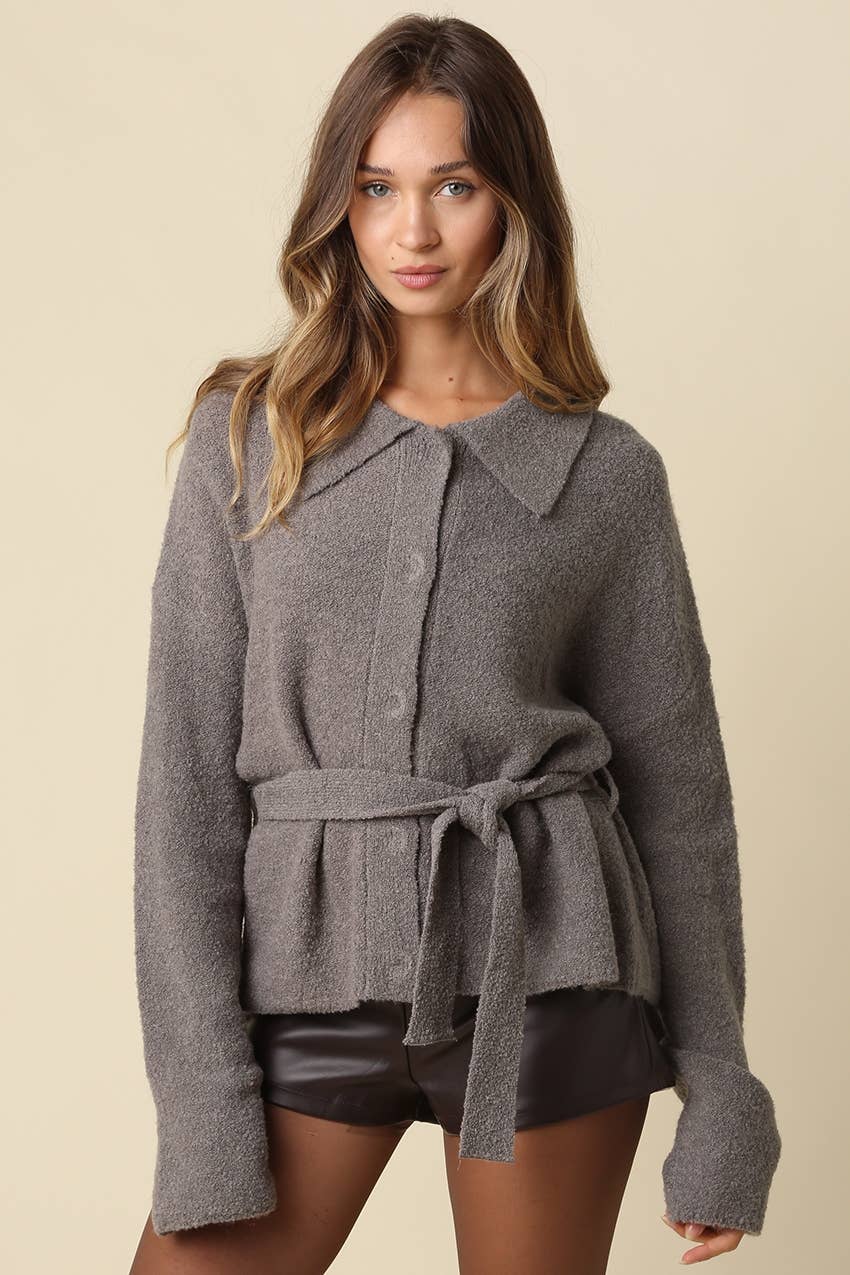 Maci Belted Knit Jacket
