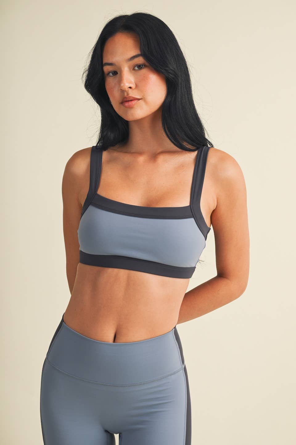 Contrast Block Sports Bra