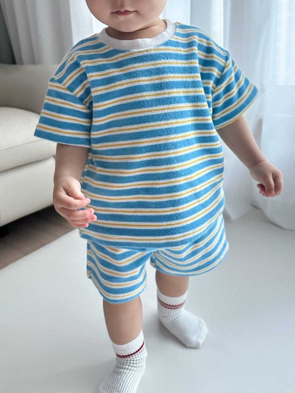 Terry Cloth Stripe Set - Blue Stripes