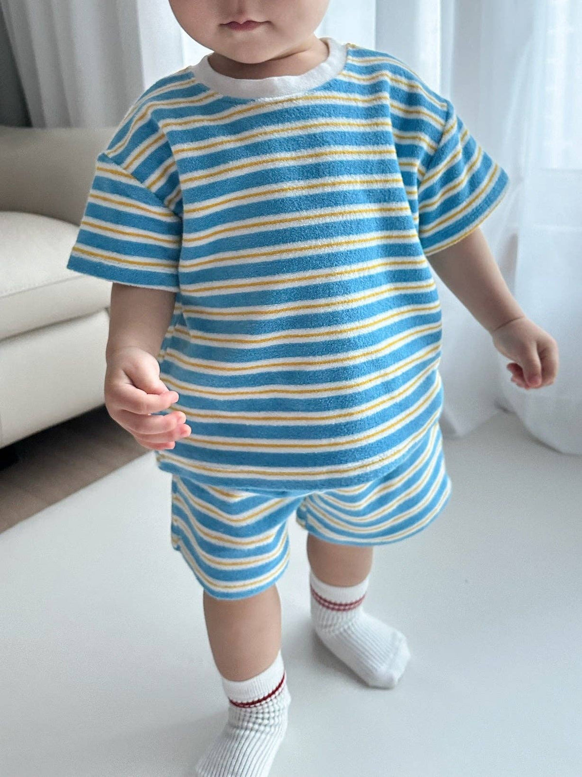 Terry Cloth Stripe Set - Blue Stripes