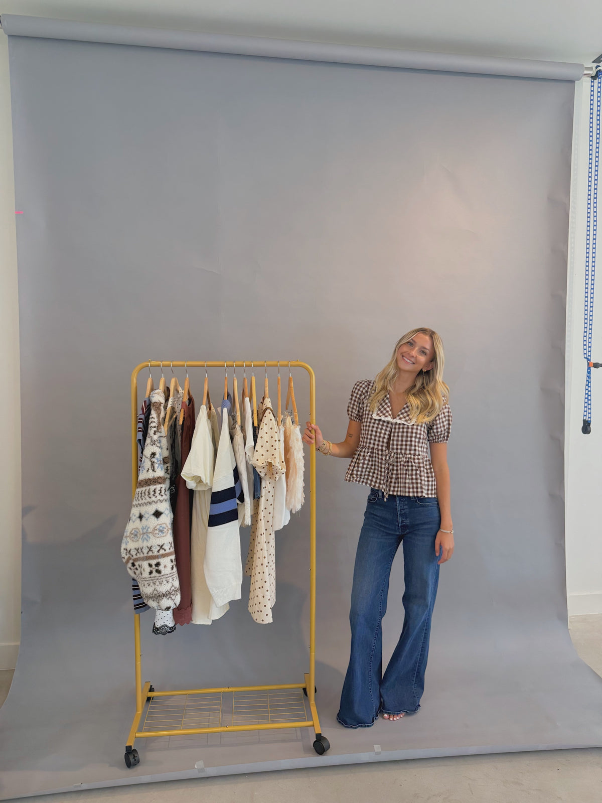 Collared Gingham Blouse