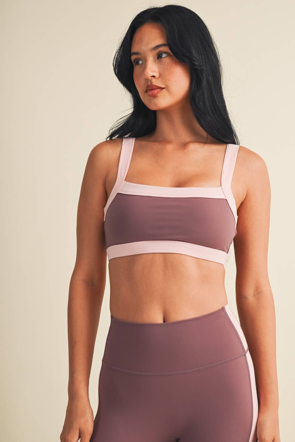 Contrast Block Sports Bra