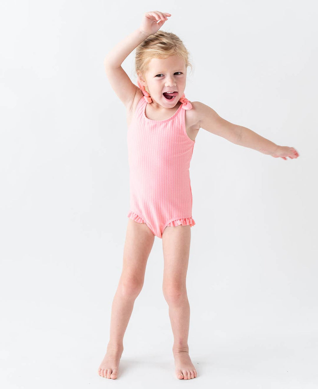 Pink Tie One Piece Swimsuit