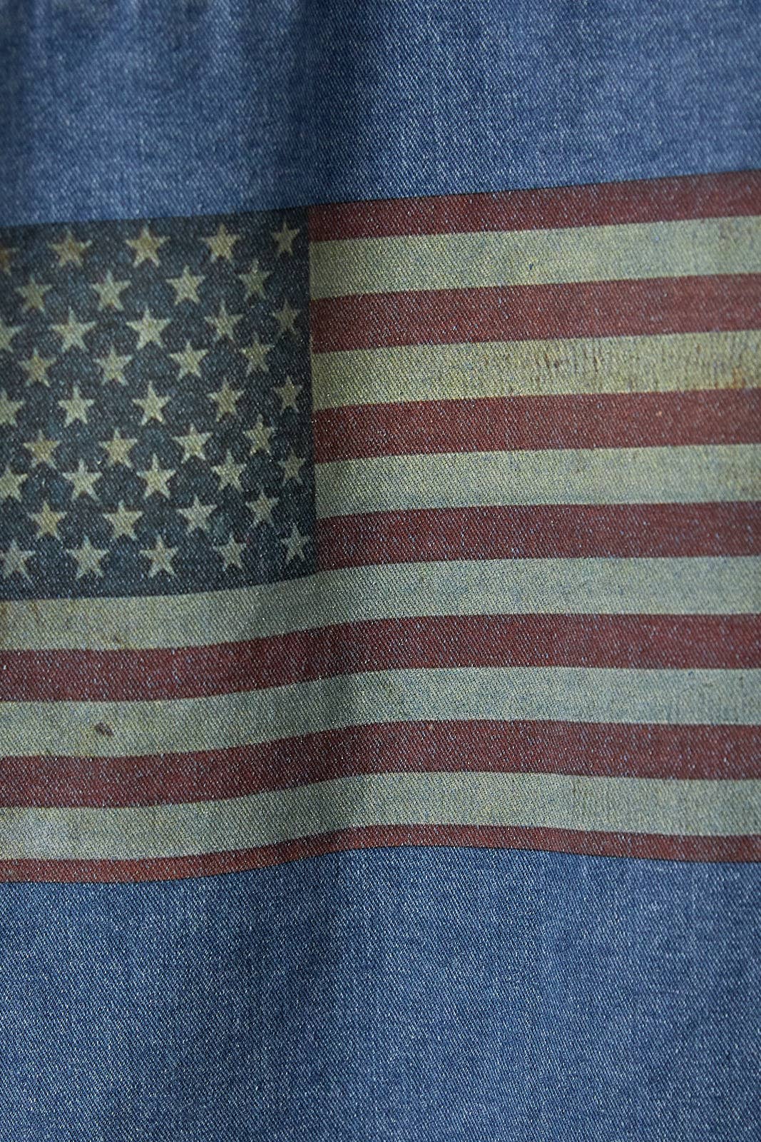 Oversized Denim Flag Jacket