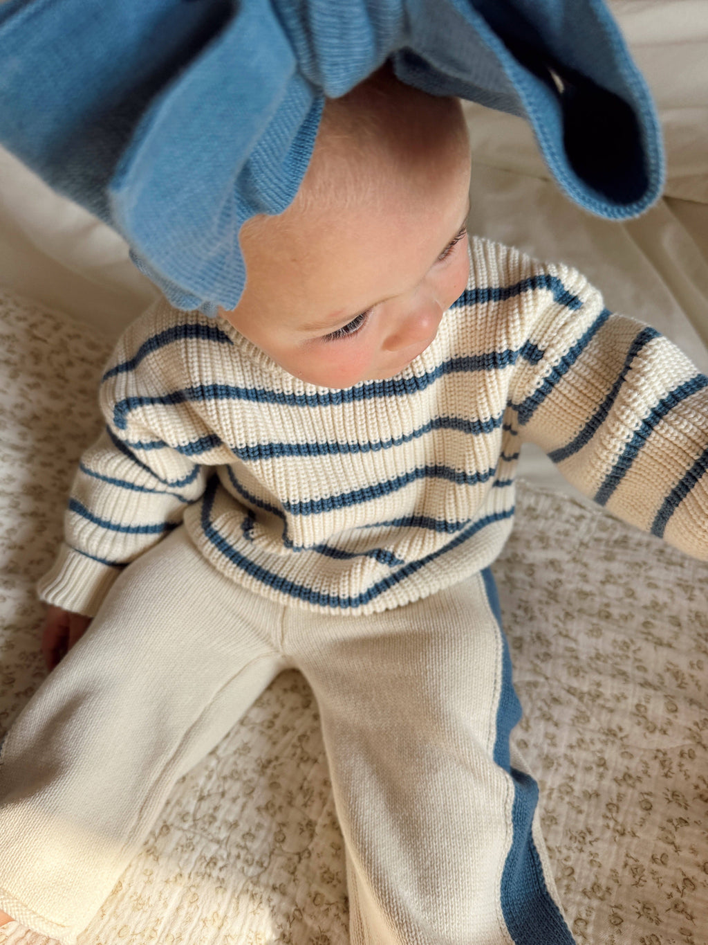 Knit Striped Pants