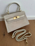 Mini K Suede Bag - Beige