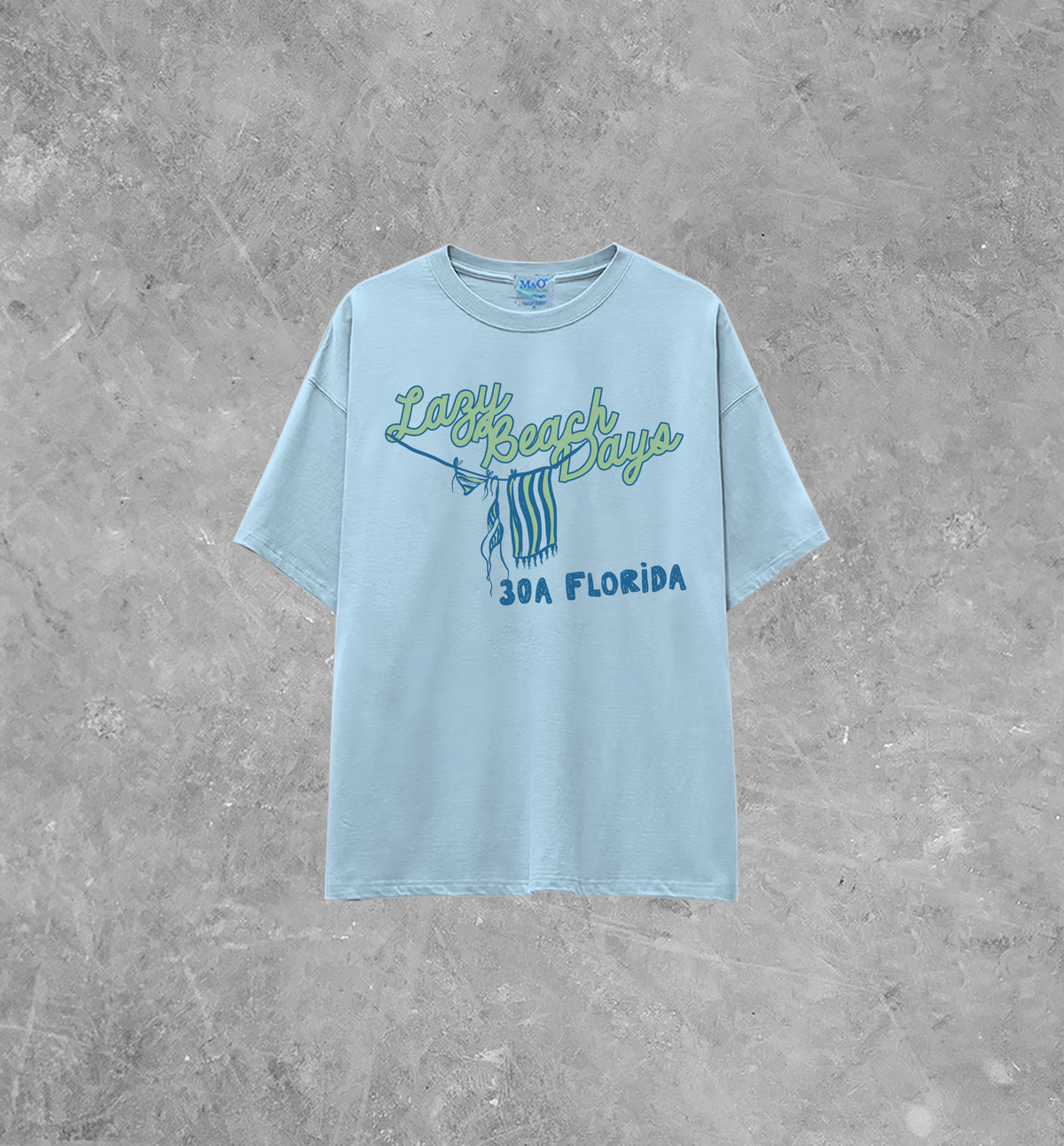 Lazy Beach Days, 30A Summer Lightweight M&O Cotton T-Shirt