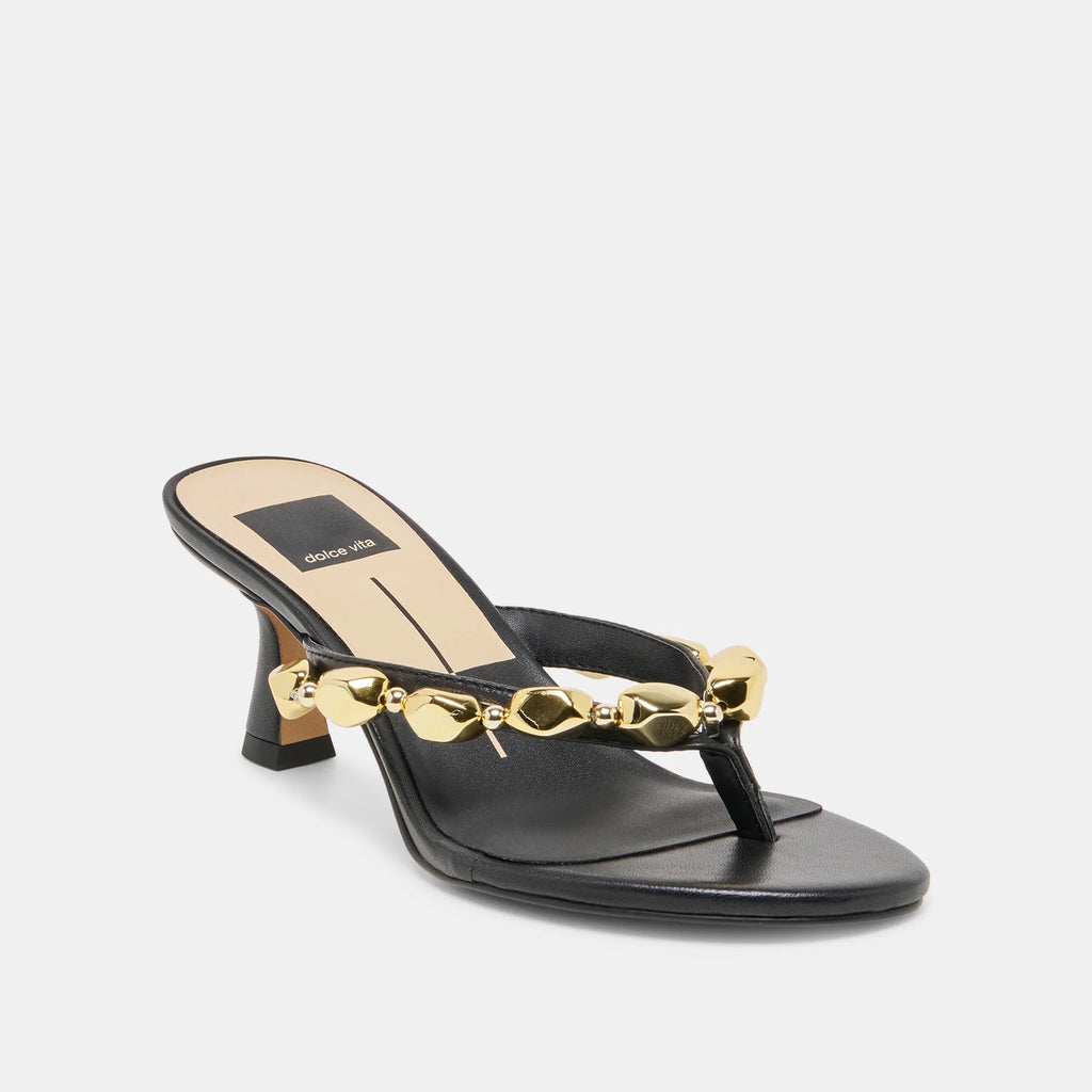 Daksie Heels - Black Leather