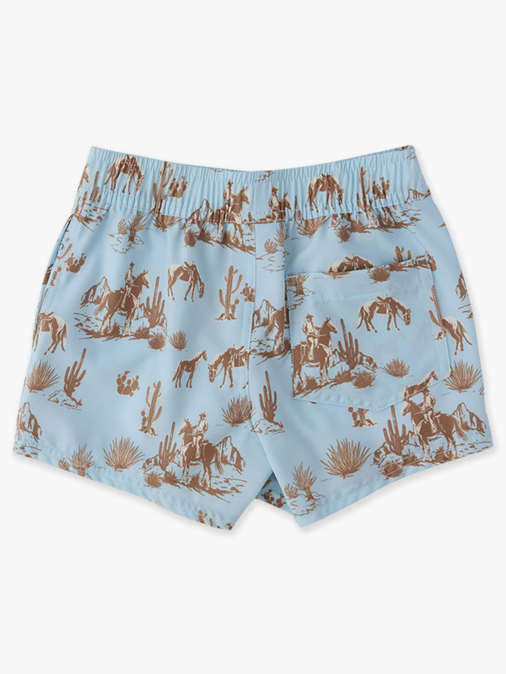 Boys Blue Western Trail Toile Performance Court Shorts