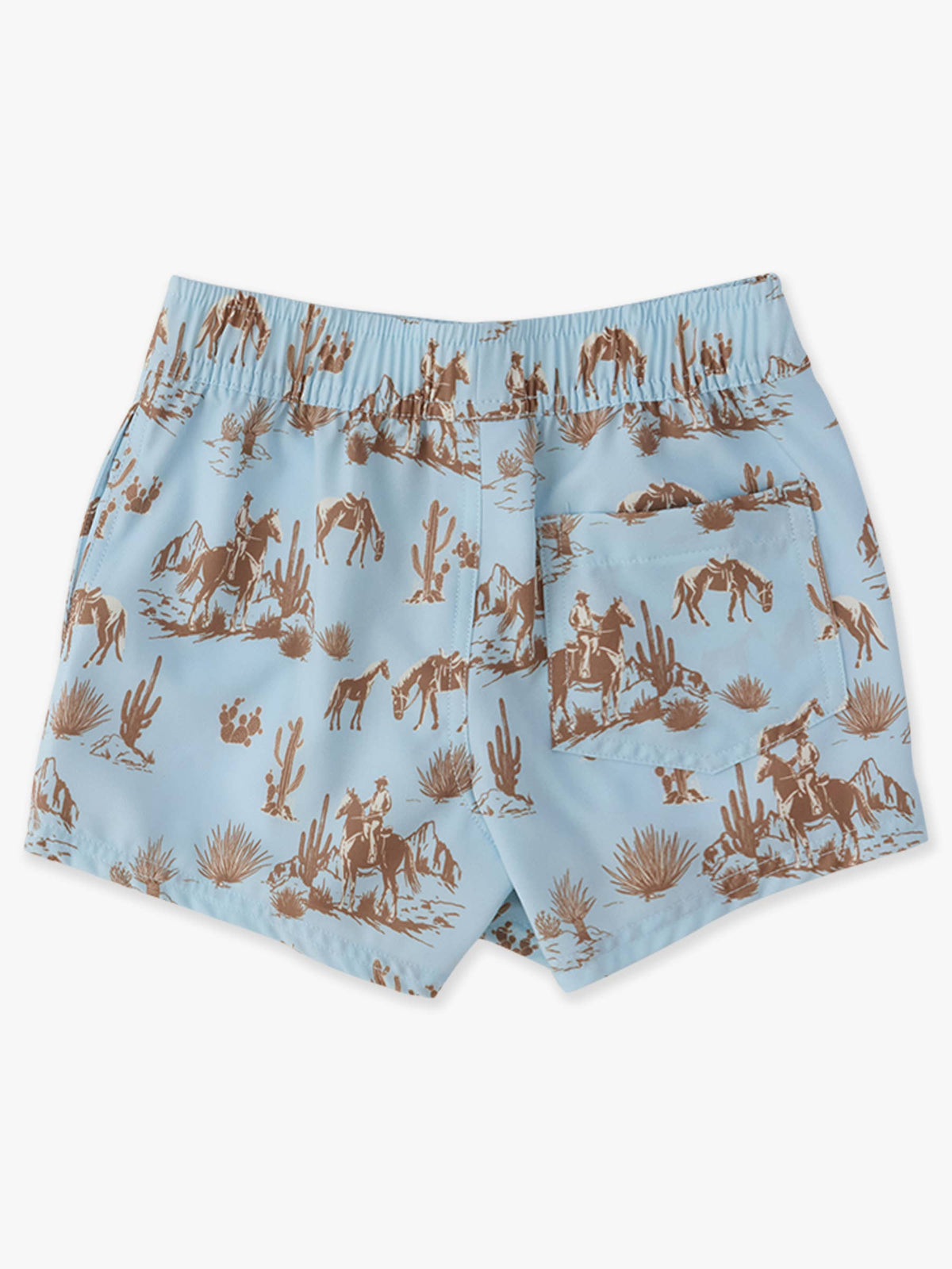 Boys Blue Western Trail Toile Performance Court Shorts