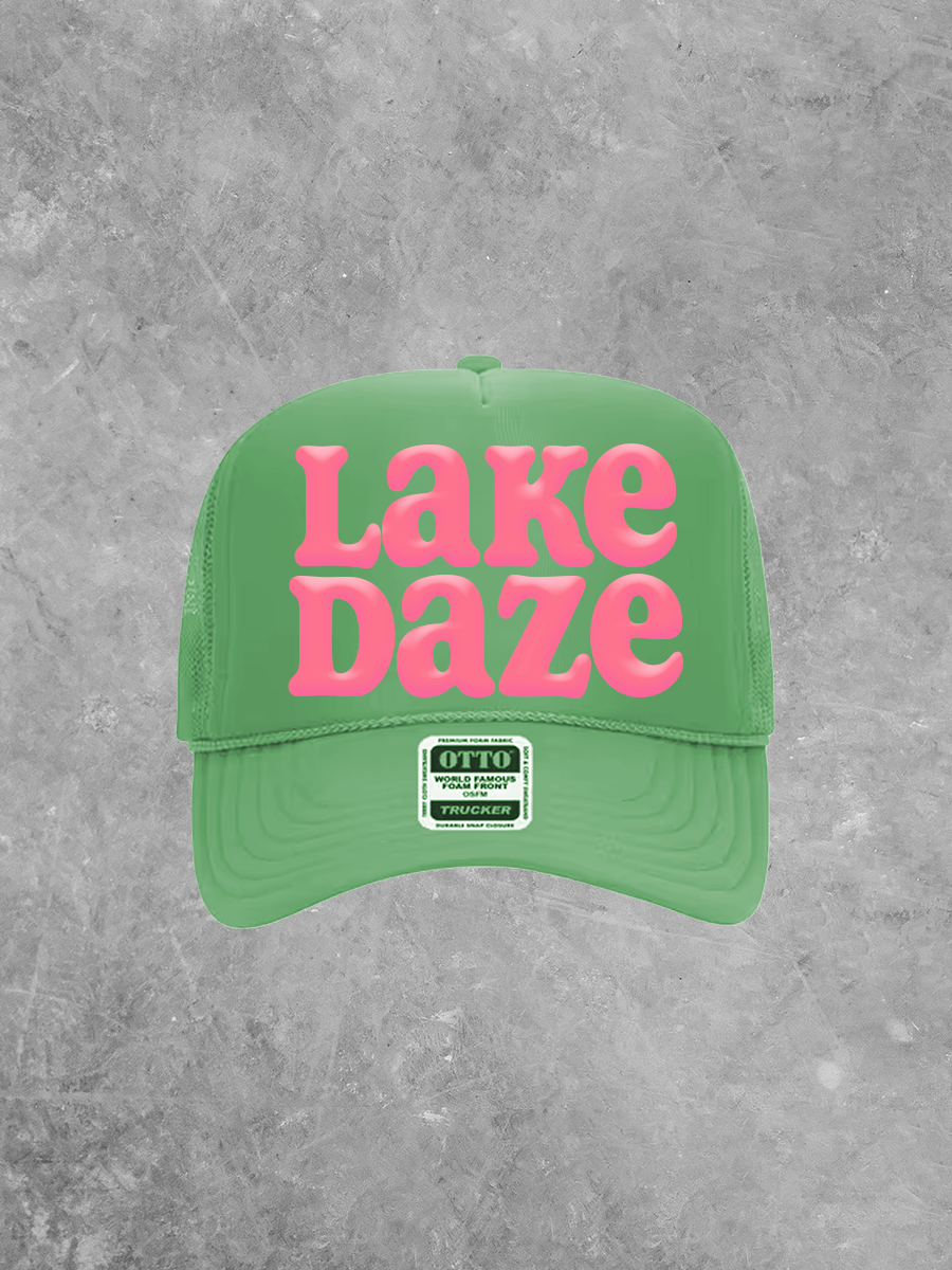 Lake Daze, Pink Puff Summer Trucker Hat