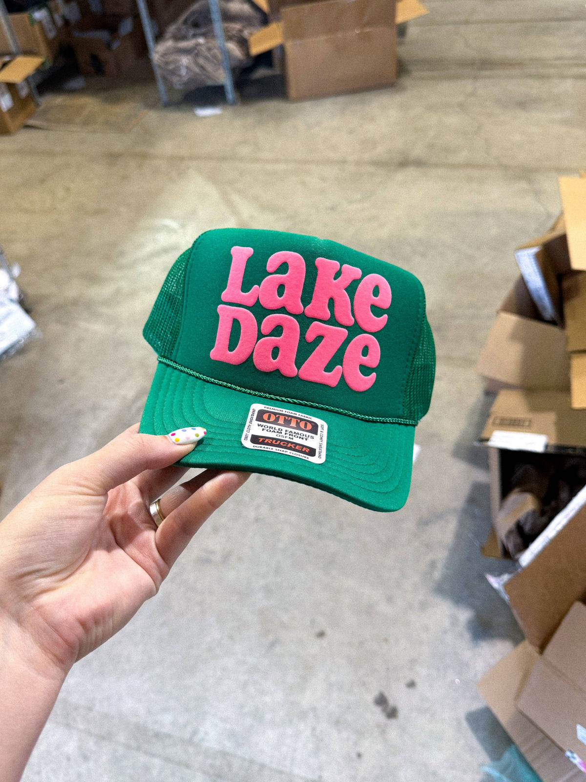 Lake Daze, Pink Puff Summer Trucker Hat