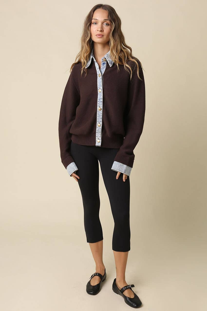 Dana Layered Knit Cardigan