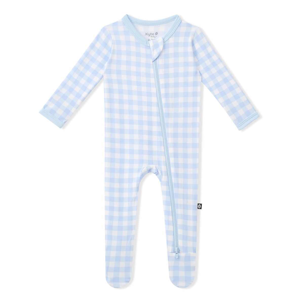 Zippered Footie in Gingham Breeze